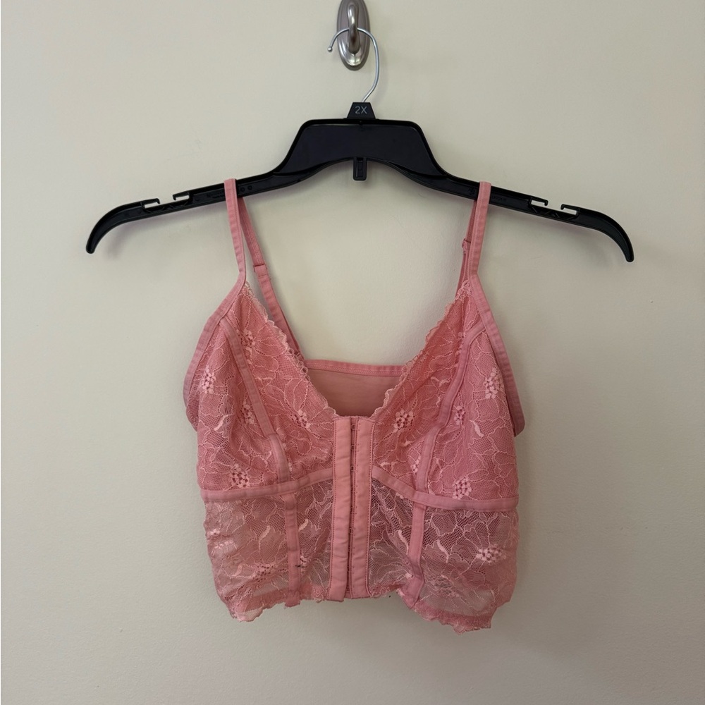 Colsie Coral Mesh Bralette